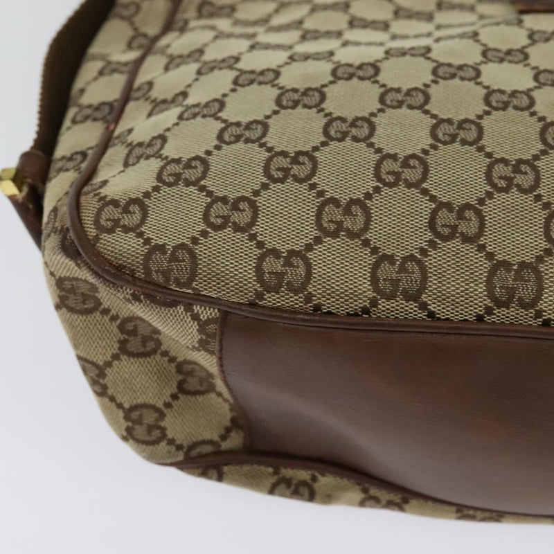 GUCCI GG Canvas Jackie Shoulder Bag Beige Gold Auth bs25055