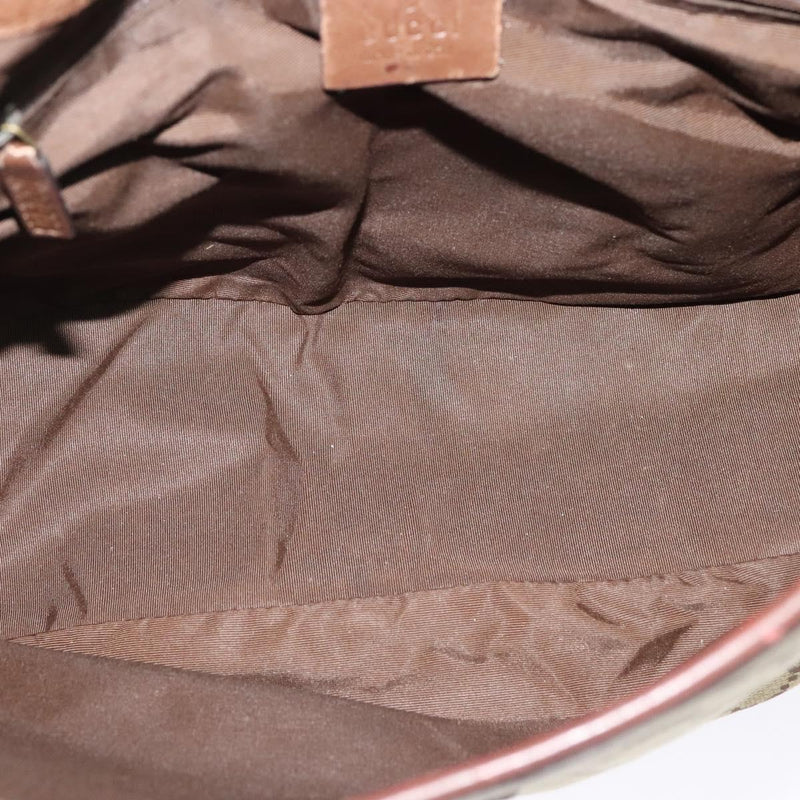 GUCCI GG Canvas Jackie Shoulder Bag Beige Gold Auth bs25055