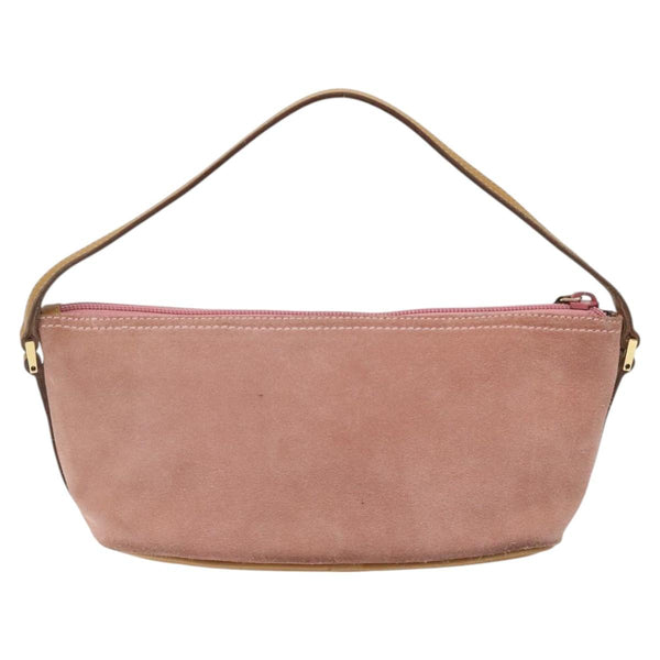 GUCCI Accessory Pouch Suede Pink Gold 039 1103 2123 Auth bs25060
