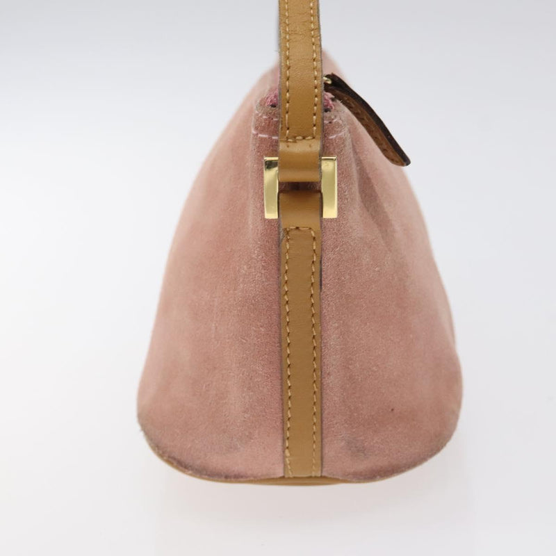GUCCI Accessory Pouch Suede Pink Gold 039 1103 2123 Auth bs25060