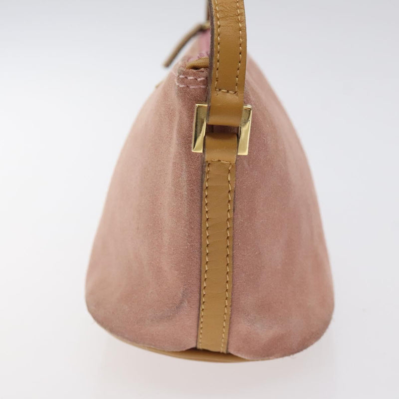 GUCCI Accessory Pouch Suede Pink Gold 039 1103 2123 Auth bs25060