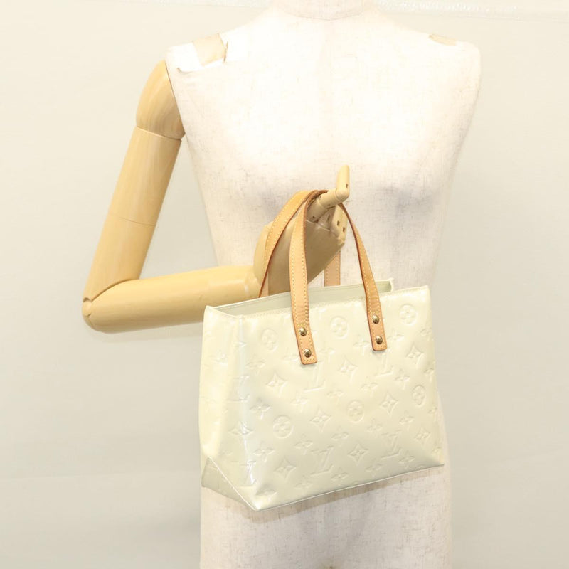 LOUIS VUITTON Monogram Vernis Reade PM Hand Bag Perle M91336 LV Auth ep8630