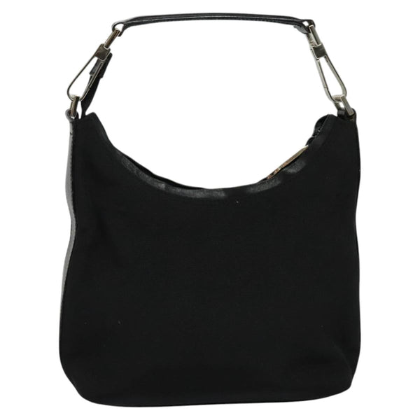 GUCCI Hand Bag Nylon Black Silver 000 0601 Auth ep8657