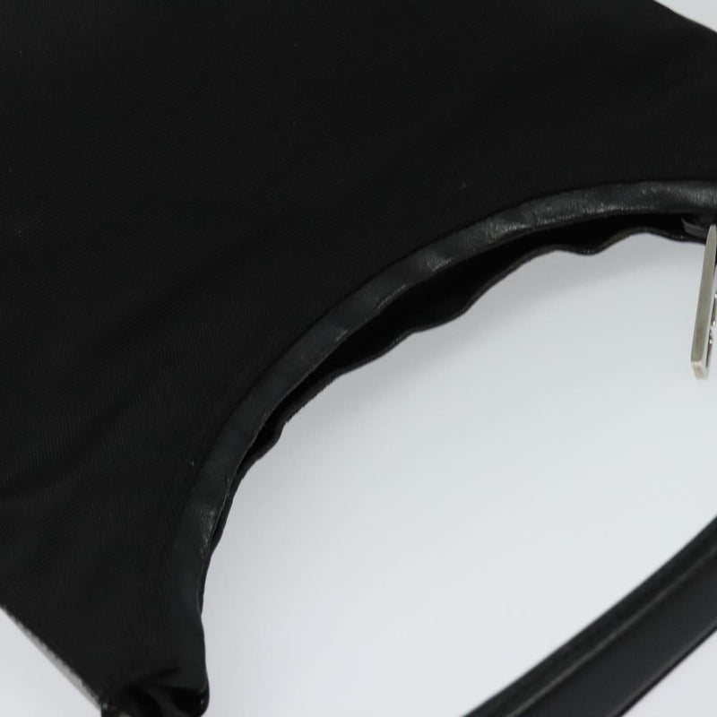 GUCCI Hand Bag Nylon Black Silver 000 0601 Auth ep8657