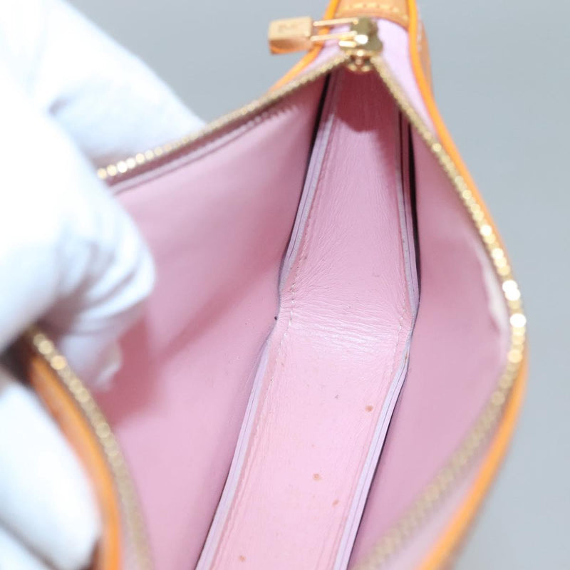 LOUIS VUITTON Vernis Lexington Pouch Marshmallow Pink M91057 LV Auth ep8666