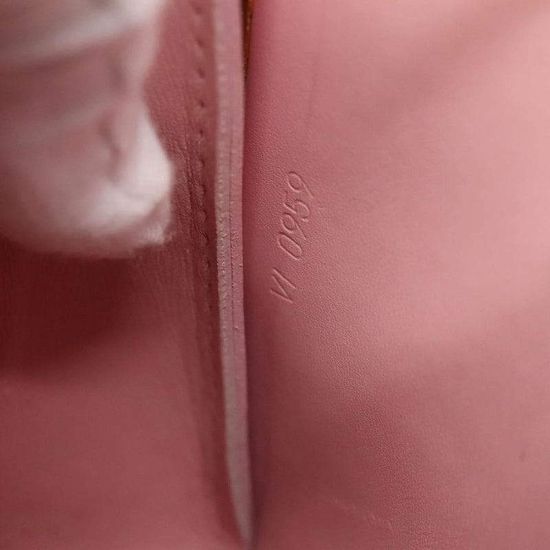 LOUIS VUITTON Vernis Lexington Pouch Marshmallow Pink M91057 LV Auth ep8666