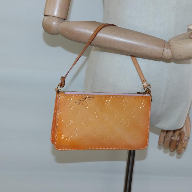 LOUIS VUITTON Vernis Lexington Pouch Marshmallow Pink M91057 LV Auth ep8666