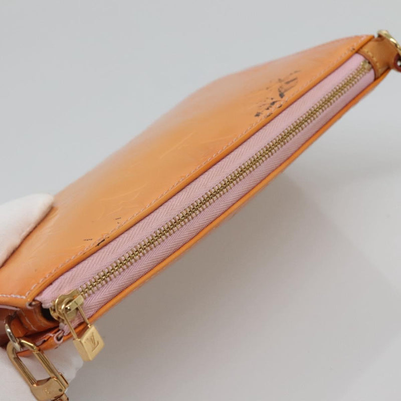 LOUIS VUITTON Vernis Lexington Pouch Marshmallow Pink M91057 LV Auth ep8666