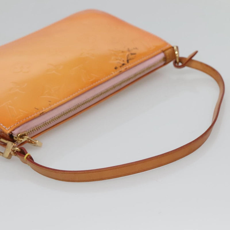 LOUIS VUITTON Vernis Lexington Pouch Marshmallow Pink M91057 LV Auth ep8666