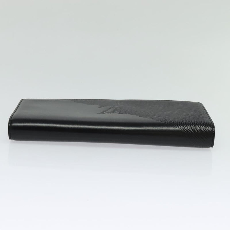 LOUIS VUITTON Opera Line Aegean Clutch Bag Leather Black M63962 LV Auth ep8687