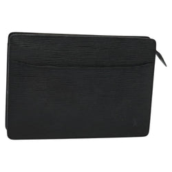 LOUIS VUITTON Epi Pochette Homme Clutch Bag Black Noir M52522 LV Auth ep8688