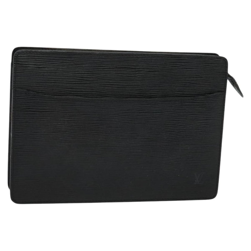 LOUIS VUITTON Epi Pochette Homme Clutch Bag Black Noir M52522 LV Auth ep8688