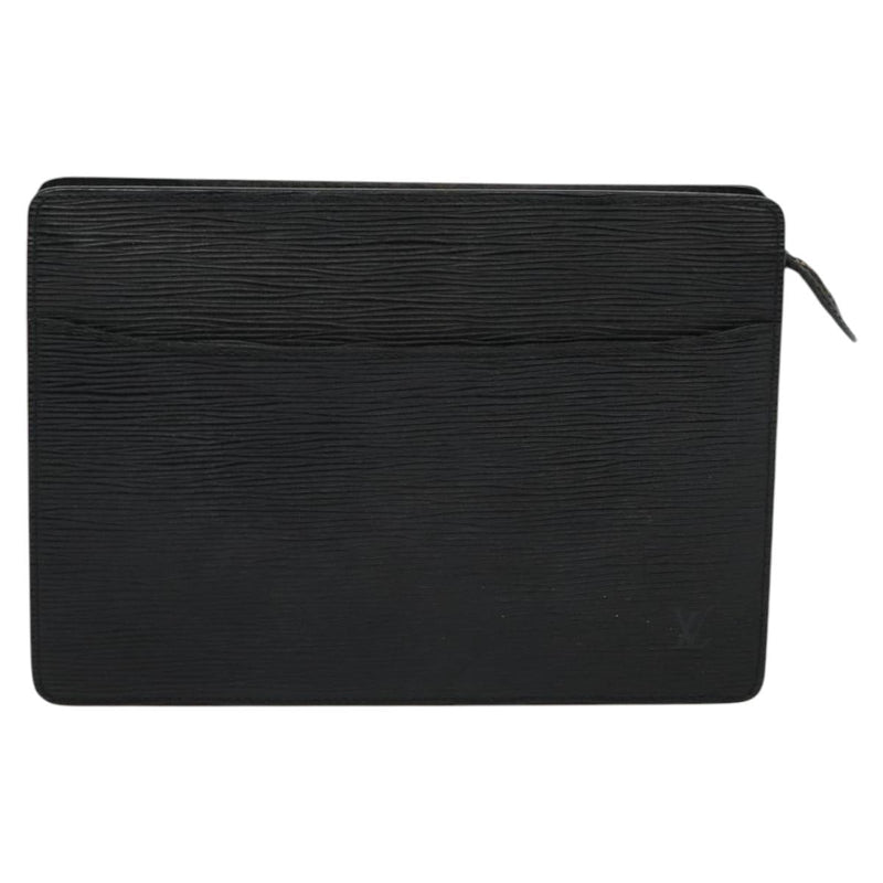 LOUIS VUITTON Epi Pochette Homme Clutch Bag Black Noir M52522 LV Auth ep8688