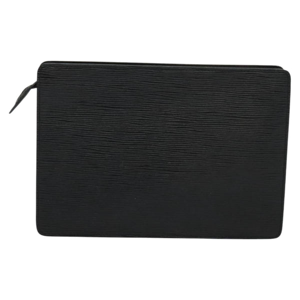 LOUIS VUITTON Epi Pochette Homme Clutch Bag Black Noir M52522 LV Auth ep8688
