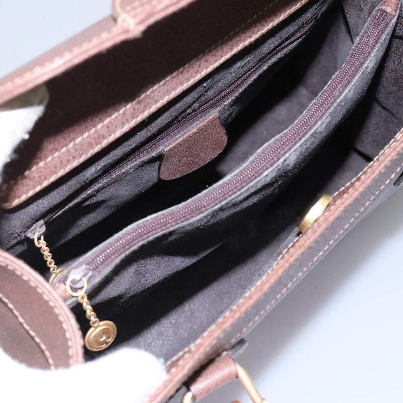 GUCCI Bamboo Hand Bag Leather Brown Gold 002 1186 0260 Auth ep8693