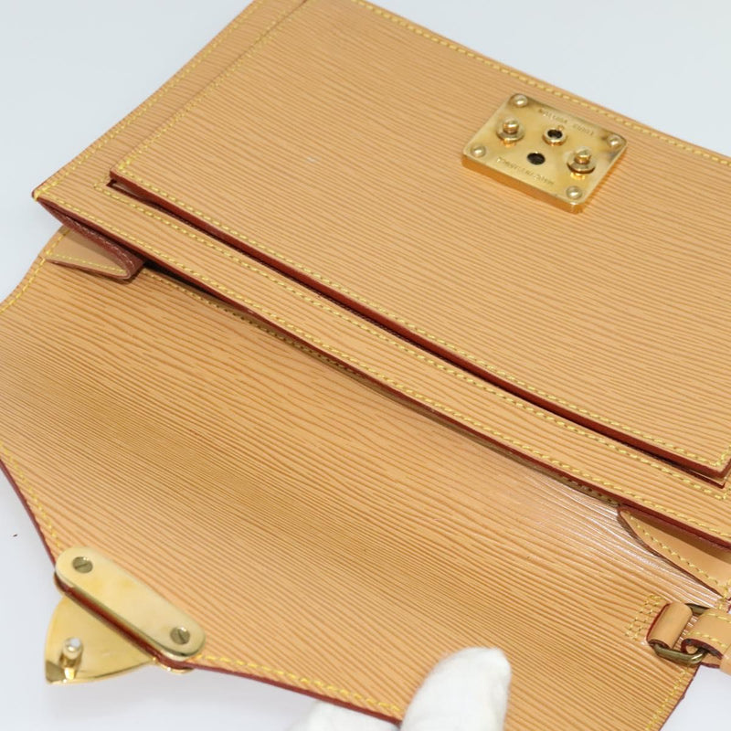 LOUIS VUITTON Epi Serie Dragonne Hand Bag Beige LV Auth ep8695