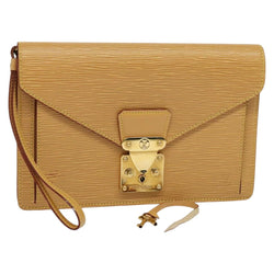 LOUIS VUITTON Epi Serie Dragonne Hand Bag Beige LV Auth ep8695
