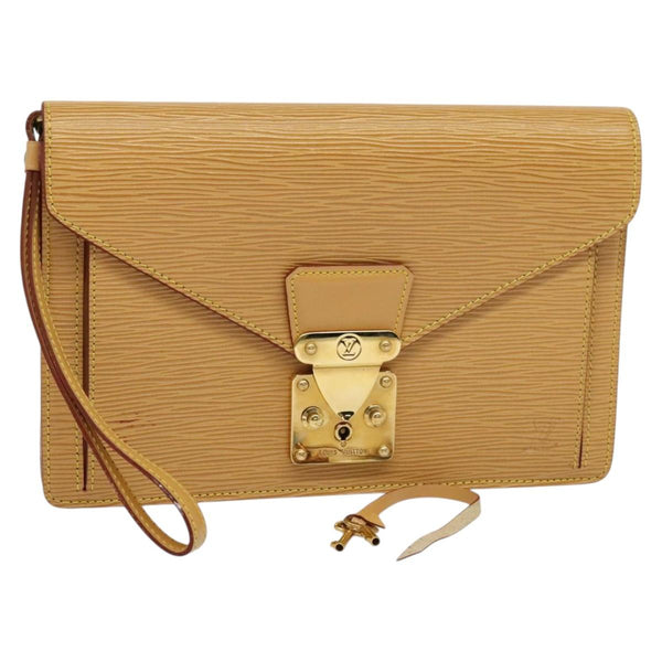 LOUIS VUITTON Epi Serie Dragonne Hand Bag Beige LV Auth ep8695