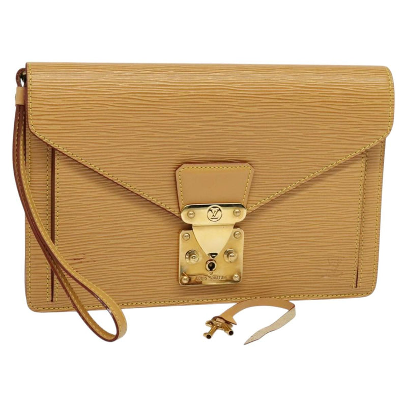 LOUIS VUITTON Epi Serie Dragonne Hand Bag Beige LV Auth ep8695