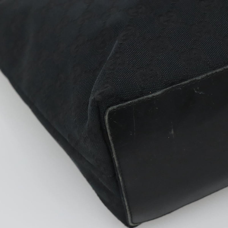 GUCCI GG Canvas Tote Bag Black Gold 002 1098 3444 Auth ep8698