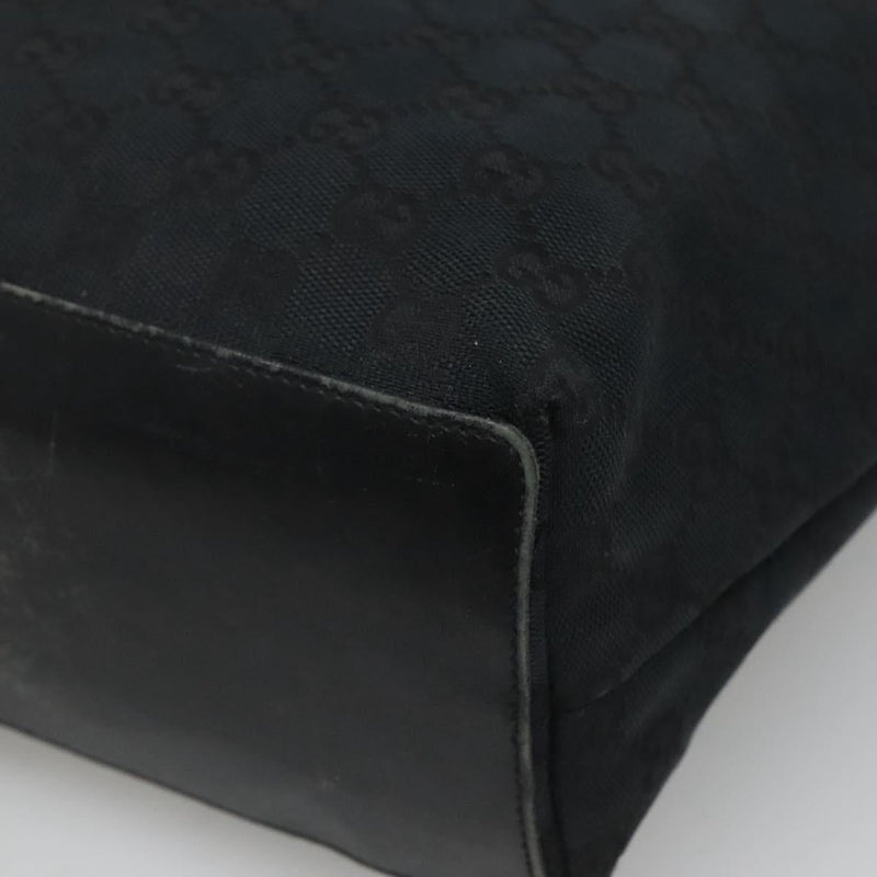 GUCCI GG Canvas Tote Bag Black Gold 002 1098 3444 Auth ep8698