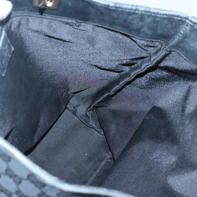 GUCCI GG Canvas Tote Bag Black Gold 002 1098 3444 Auth ep8698