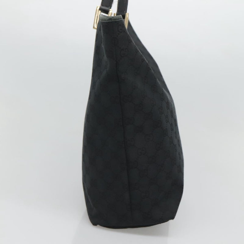 GUCCI GG Canvas Tote Bag Black Gold 002 1098 3444 Auth ep8698