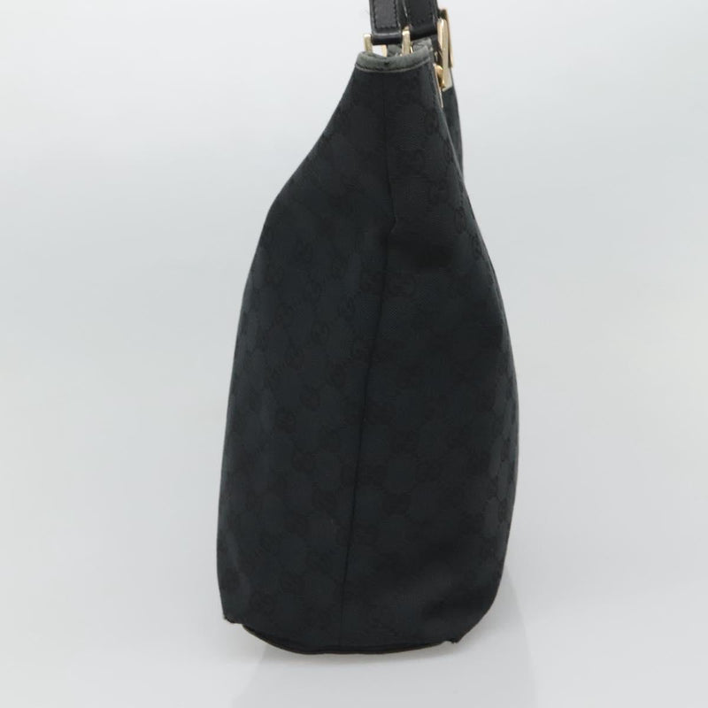 GUCCI GG Canvas Tote Bag Black Gold 002 1098 3444 Auth ep8698
