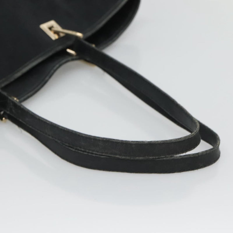 GUCCI GG Canvas Tote Bag Black Gold 002 1098 3444 Auth ep8698