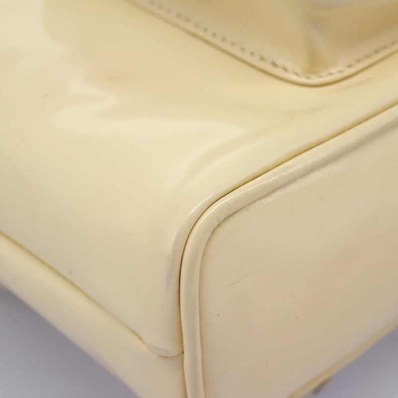 GUCCI Bamboo Backpack Patent leather Beige 003 2058 0030 Auth ep8713