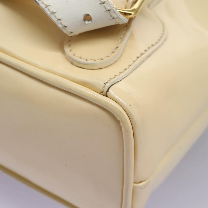 GUCCI Bamboo Backpack Patent leather Beige 003 2058 0030 Auth ep8713