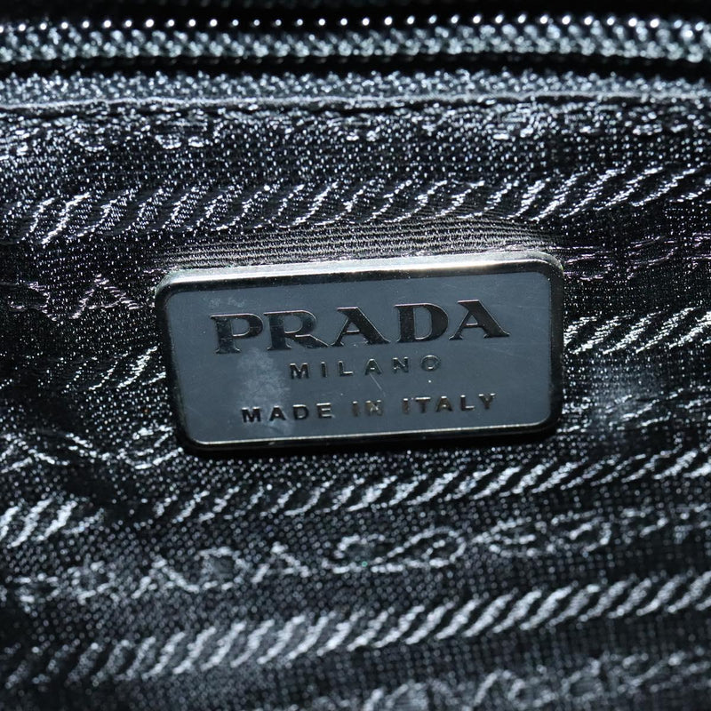 PRADA Shoulder Bag Nylon Black Silver Auth ep8735