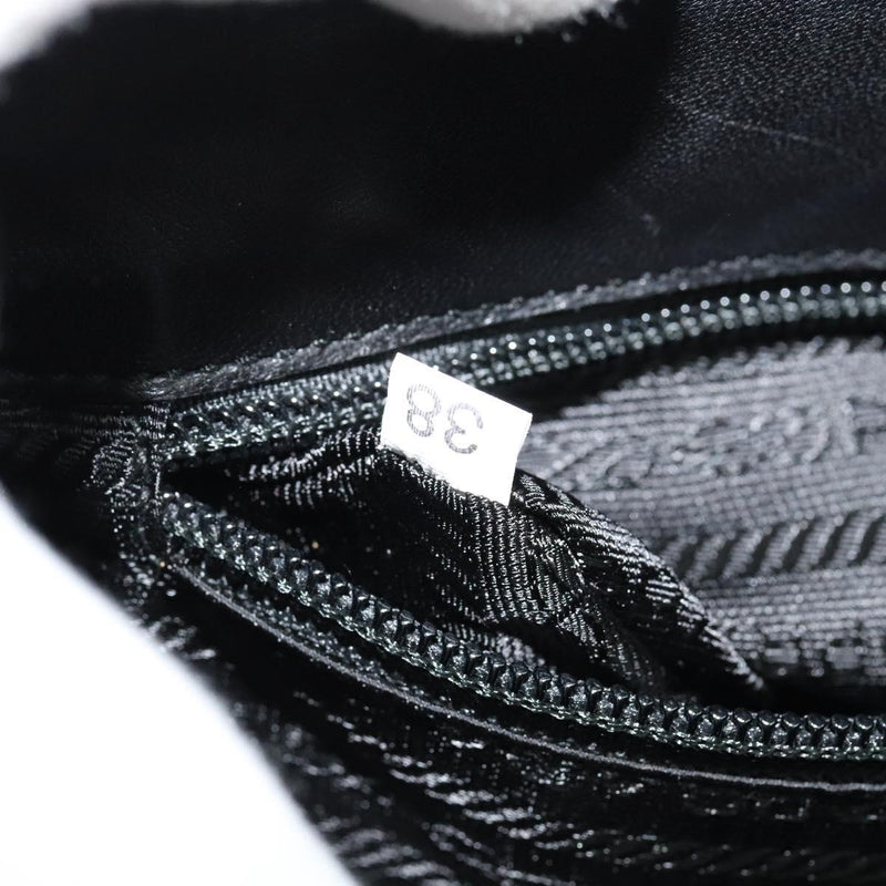 PRADA Shoulder Bag Nylon Black Silver Auth ep8735