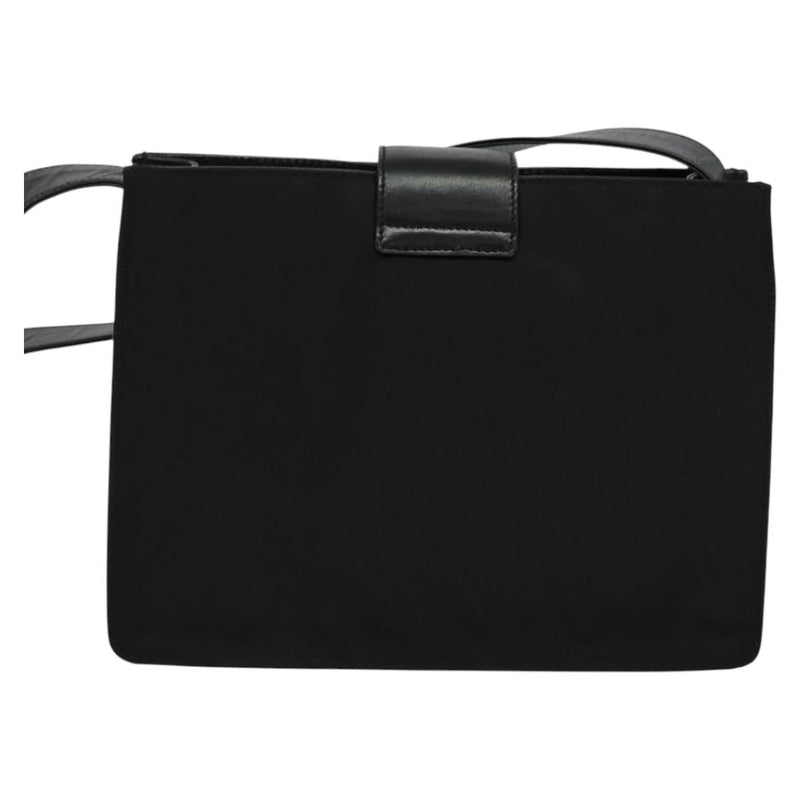 PRADA Shoulder Bag Nylon Black Silver Auth ep8735