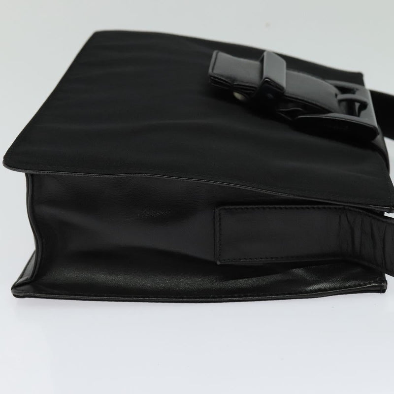 PRADA Shoulder Bag Nylon Black Silver Auth ep8735