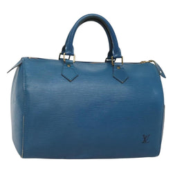 LOUIS VUITTON Epi Speedy 30 Hand Bag Toledo Blue M43005 LV Auth ep8746