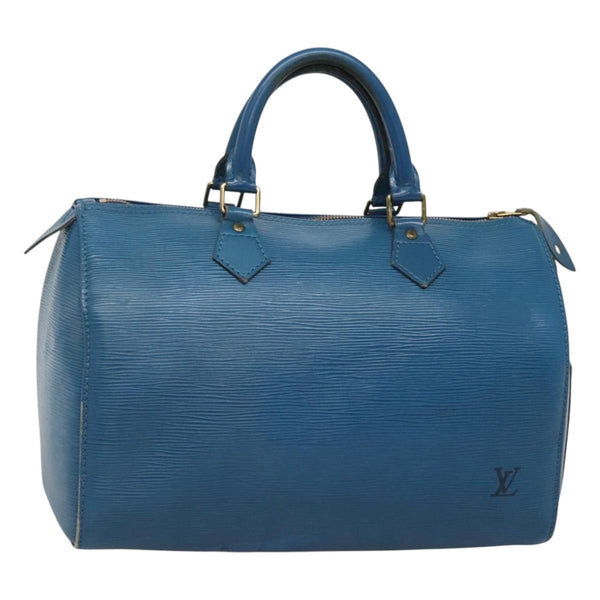 LOUIS VUITTON Epi Speedy 30 Hand Bag Toledo Blue M43005 LV Auth ep8746