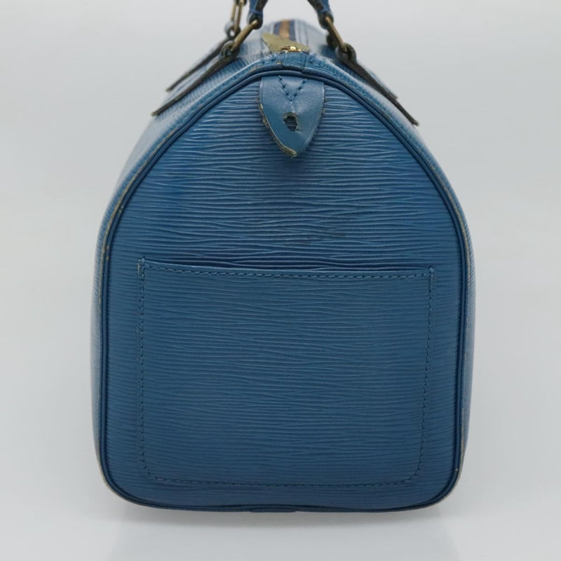 LOUIS VUITTON Epi Speedy 30 Hand Bag Toledo Blue M43005 LV Auth ep8746
