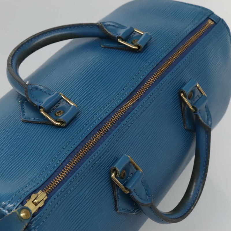 LOUIS VUITTON Epi Speedy 30 Hand Bag Toledo Blue M43005 LV Auth ep8746