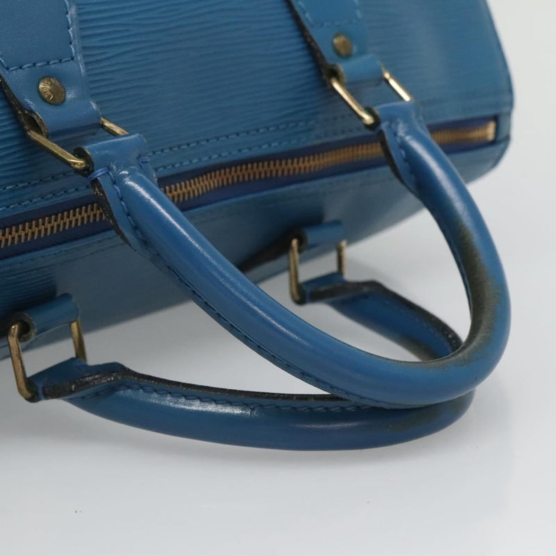 LOUIS VUITTON Epi Speedy 30 Hand Bag Toledo Blue M43005 LV Auth ep8746
