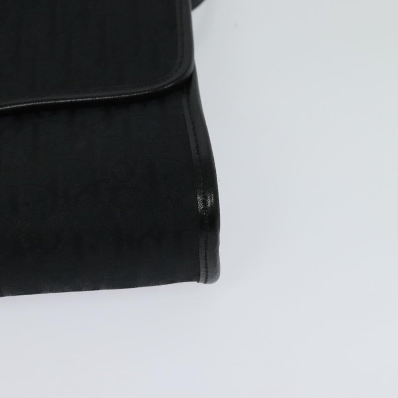 Christian Dior Trotter Canvas Shoulder Bag Black Auth ep8762