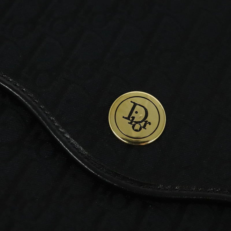 Christian Dior Trotter Canvas Shoulder Bag Black Auth ep8762