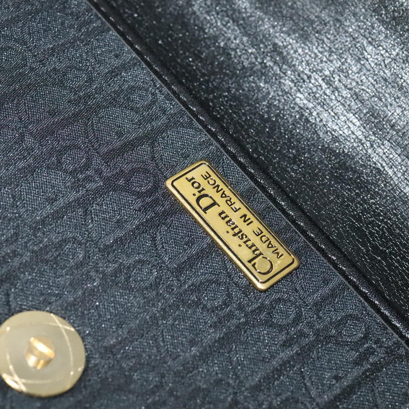 Christian Dior Trotter Canvas Shoulder Bag Black Auth ep8762
