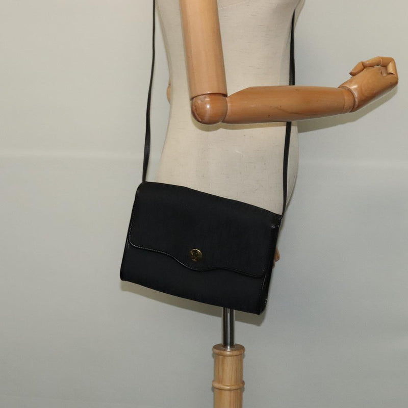 Christian Dior Trotter Canvas Shoulder Bag Black Auth ep8762