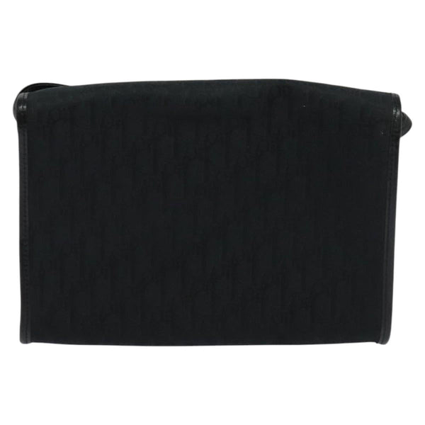 Christian Dior Trotter Canvas Shoulder Bag Black Auth ep8762