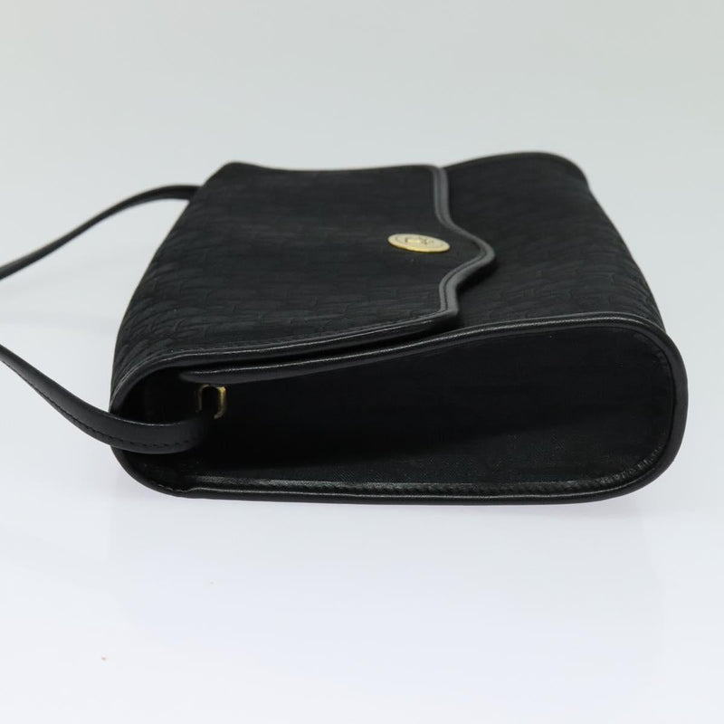 Christian Dior Trotter Canvas Shoulder Bag Black Auth ep8762