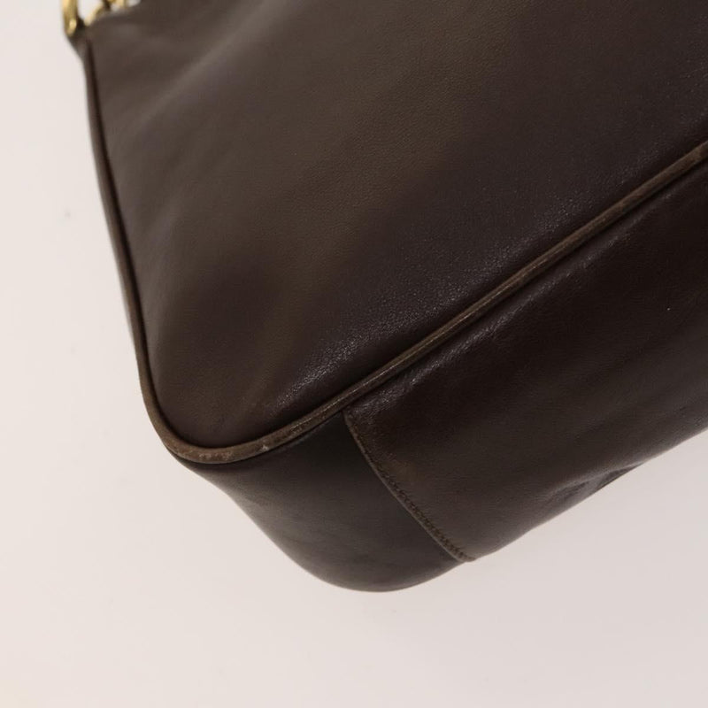 GUCCI Bamboo Hand Bag Leather 2way Brown Gold 001 0166 1638 Auth ep8765