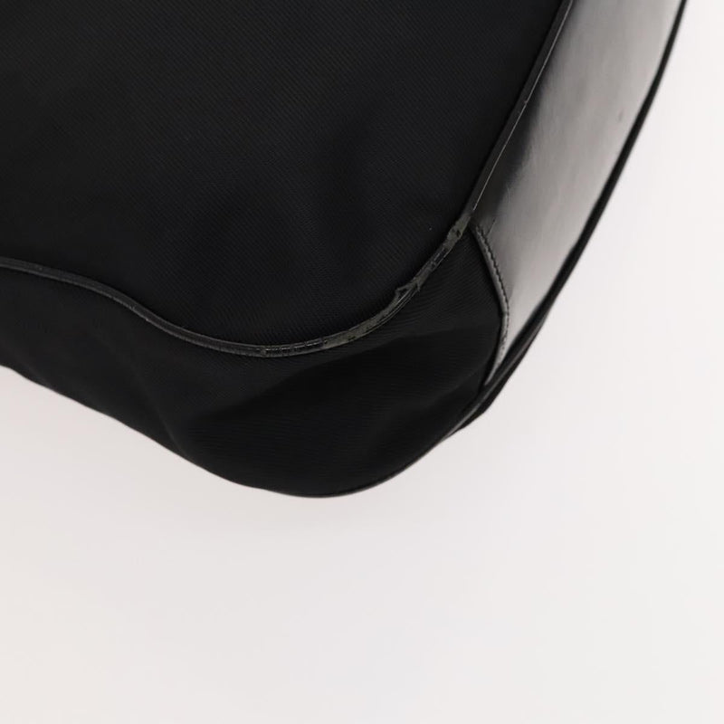 GUCCI Bamboo Hand Bag Nylon 2way Black Silver 001 1705 1577 Auth ep8766