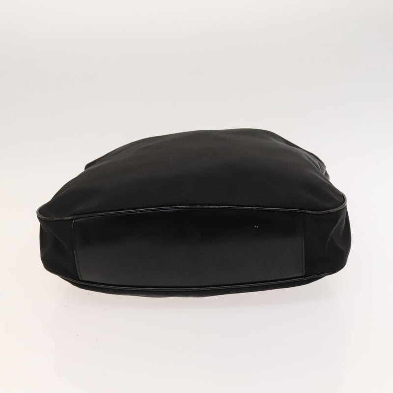 GUCCI Bamboo Hand Bag Nylon 2way Black Silver 001 1705 1577 Auth ep8766