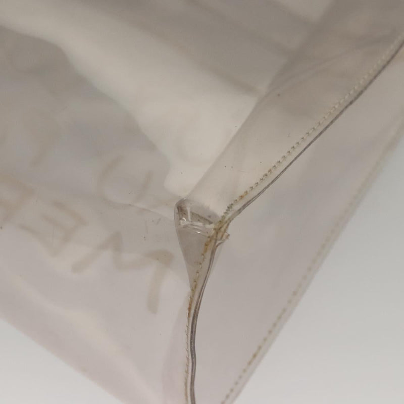 HERMES Vinyl Kelly Hand Bag Vinyl Clear Gold Auth ep8787